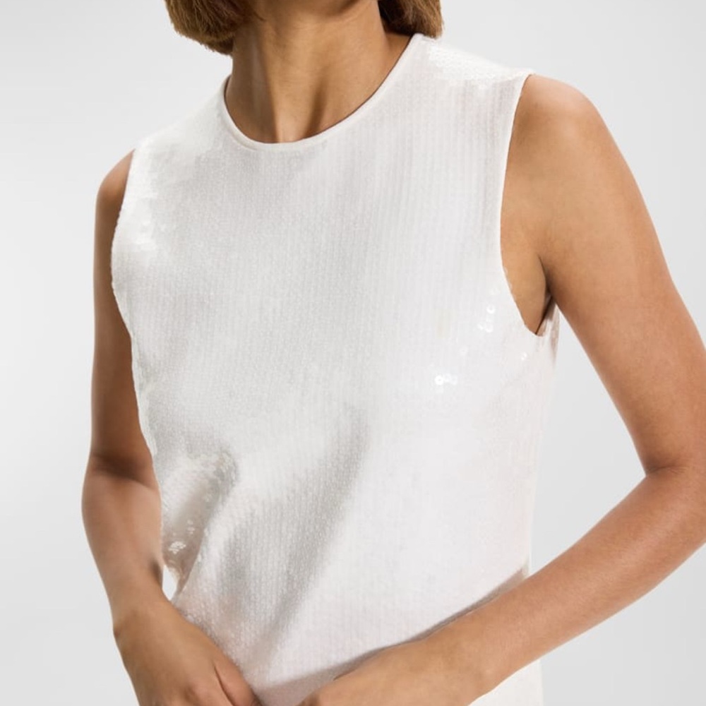 Theory Sequin Sleeveless Shell Top